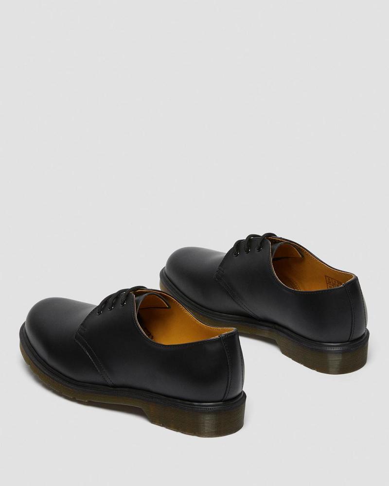Dr Martens 1461 Plain Welt Smooth Læder Oxford Sko Herre Sort | DK 601PJJ
